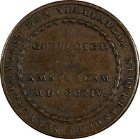 NETHERLANDS Copper 1814 Medal Inauguration of WILLEM I 23mm ORANJE NASSAU (259)