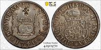 Mexico Philip V Silver 1740/30 Mo MF 2 Reales Overd PCGS XF DET. Chop Mark KM#85