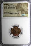 Roman Constantius II AD 337-361 BI Half Centenionalis /Soldier Horseman NGC (78)