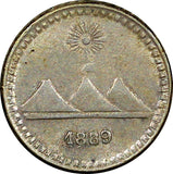 Guatemala Silver 1889/889 1/4 Real KM# 158 (22 678)
