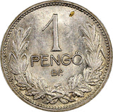 Hungary Silver 1926 BP  1 Pengo UNC Condition KEY BETTER DATE  KM# 510