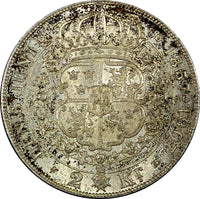 SWEDEN Oscar II Silver 1907 EB 2 Kronor Golden Wedding Anniv. KM#776 (133)