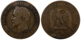 France  Napoleon III Bronze 1864 A 10 Centimes Paris Mint SCARCE KM# 798.1 (935)