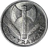 France  Aluminum 1944 50 Centimes WWII Issue BETTER DATE BU KM# 914.1 (15 293)
