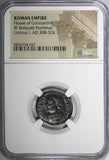 ROMAN Licinius I AS CAESAR AD 308-324 BI REDUCED NUMMUS /JUPITER NGC (047)