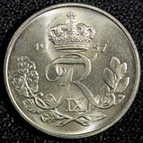 Denmark Frederik IX Copper-Nickel 1957  10 Øre GEM BU COIN KM# 841.2 (23 847)