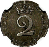 Great Britain George II Silver 1746 2 Pence Maundy NGC XF45 KM# 568 (054)