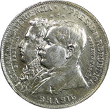 Brazil Silver 1922 2000 Reis  Independence Centennial 1 YEAR TYPE KM# 523 (406)