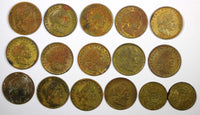 PERU LOT OF 25 COINS 1942-1967 5,10 CENTAVOS (20 936)