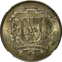Dominican Republic 1968 1/2 Peso NGC MS64 Mintage-600 000 KM# 21a.1 (023)