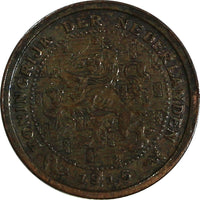 Netherlands Wilhelmina I Bronze 1916 1/2 Cent KM# 138 (17 531)