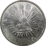 Mexico SECOND REPUBLIC Silver 1908 Mo AM Peso 38.5 mm aUNC KM# 409.2 (557)