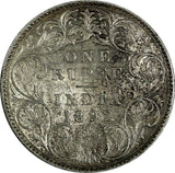 India-British Victoria Silver 1892 B Rupee Bombay Toned aUNC KM# 492 (18 249)