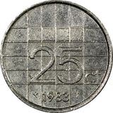 Netherlands Nickel 1983 25 Cents Beatrix KM# 204 (21 323)