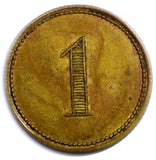 COLONIA URUGUAY  TOKEN Estanzuela.Value "1" .Brass 22 mm Cln-30 (3918)