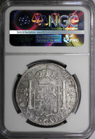 Mexico Charles III Silver 1784 MO FM 8 Reales NGC AU DETAILS LAST YEAR KM# 106.2