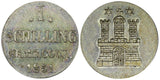 German States HAMBURG Silver 1851 1 Schilling Mintage-240,000 KM# 574 (22 917)