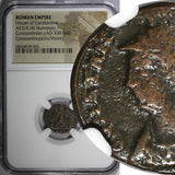 Roman Constantinian AD 330-340 AE3/4 NUMMUS NGC / Constantinopolis/Victory (65)