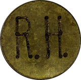 COSTA RICA Brass Rohrmoser Hermanos Token "R.H."Engraved 18 mm SCARCE (130)
