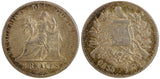 Guatemala Silver 1894  2 Reales 24 mm Nice Toned KM# 167 (23 193)