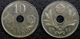 FINLAND Iron 1945 10 Pennia WWII Issue BETTER DATE UNC KM#34.1 (23 017)