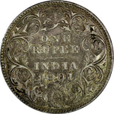 India-British Victoria Silver 1901 (B) Rupee KM# 492 (18 251)