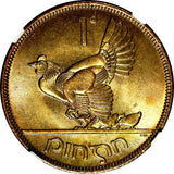 Ireland Republic Bronze 1952 Penny NGC MS66 RB NICE BU RED TOP GRADED KM#11(091)