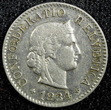 SWITZERLAND Nickel 1934 B 5 Rappen KM# 26b (23 394)