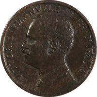 Italy Vittorio Emanuele III Bronze 1910 R 1 Centesimo BETTER DATE KM# 40 (814)