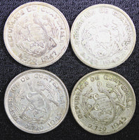 GUATEMALA Silver 1945-1947 10 Centavos Guatemala City KM#239.1 RANDOM PICK (1 C)