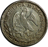 Mexico FIRST REPUBLIC Silver 1857 Zs MO 1 Real Zacatecas Mint KM# 372.10 (14 390