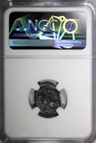 EASTERN ROMAN ARCADIUS AD 383-408 AE3 Nummus /VICTORY Angel CROWNING NGC (150)