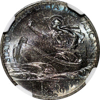 Vatican City Pius XI Silver 1936 5 Lire NGC MS65  RAINBOW TONED  KM# 7 (45)