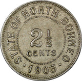 British North Borneo 1903 H  2-1/2 Cent Heaton's Mint ch.VF KM# 4 (21 098)