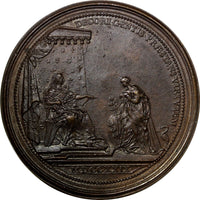 FRANCE Lorraine Copper 1729 Medal Elisabeth Charlotte of Orleans 64,15g.56mm (8)