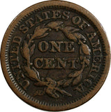 US Copper 1848 Braided Hair Large Cent 1 c.  (15 640)