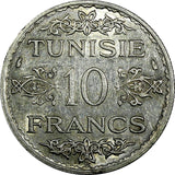 Tunisia Silver 1353 (1935) A 10 Francs Paris Mint XF KM# 262 (18 983)