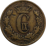 Denmark Christian IX Bronze 1871 1 Skilling Rigsmont KEY DATE VF KM# 774 (9643)