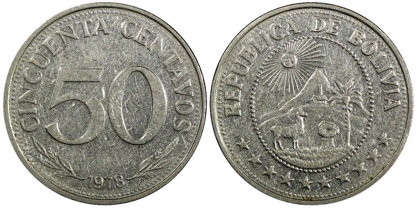 Bolivia 1978 50 Centavos Germany Mint 24mm KM# 190 ( 21 981)