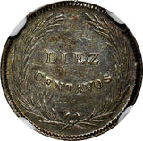 El Salvador Silver 1911 10 Centavos Heaton Mint 1 Year Type NGC AU53 KM# 122 (7)