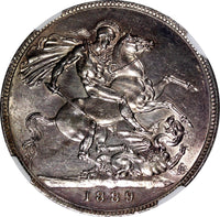 Great Britain Victoria Silver 1889 Crown NGC UNC DETAILS 38.61mm KM# 765 (049)