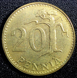 Finland 1963 S 20 Pennia FIRST YEAR FOR THIS TYPE UNC KM# 47 (23 763)