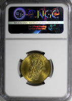 DENMARK Frederik IX Aluminum-Bronze 1958 C S 1 Krone NGC MS65 KM# 837.2
