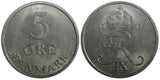 Denmark Frederik IX Zinc 1959 CS 5 Øre GEM BU KM# 843.2 (23 843)