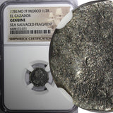 Mexico SPANISH  Charles III Silver 1781 Mo FF 1/2 Real NGC GRADED KM# 69.2 (1)