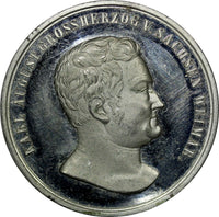 Germany Saxony Weimar Medal 1857 Carl August Grand Duke Goethe-Schiller Monument