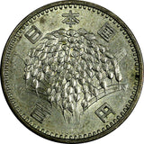 Japan Hirohito Silver Yr.41(1966) 100 Yen Last Year for Type Y# 78 (17 333)