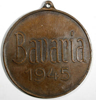 Germany Copper 1945 Medal Bavaria Nuremberg  World War II 40mm +Loop (18 309)