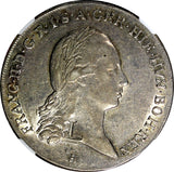 Austrian Netherlands Silver 1795 H 1 Kronen Thaler c/m "L" NGC AU DET.KM#62.1(5)