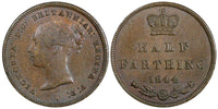 Great Britain Victoria Copper 1844 1/2 Farthing Struck for Ceylon KM# 738 ( 976)